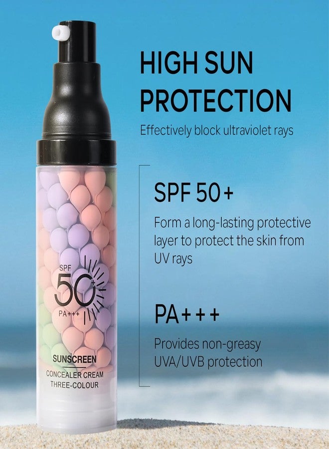 Freeorr 2 Pcs Color Correcting Makeup Primer Facial Serum, SPF 50 PA+++ Sunscreen Isolation Cream, Oil Control Moisturizing Skin Tone Correcting, One Step Color Corrector Face Primer - Image 5
